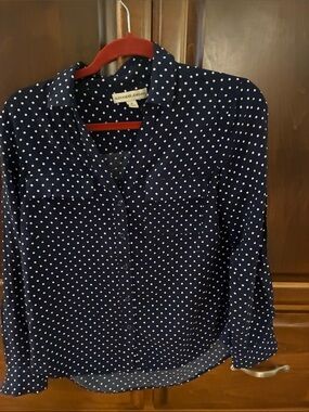 Alexander Jordan Navy Polka Dot Button-Down Shirt
